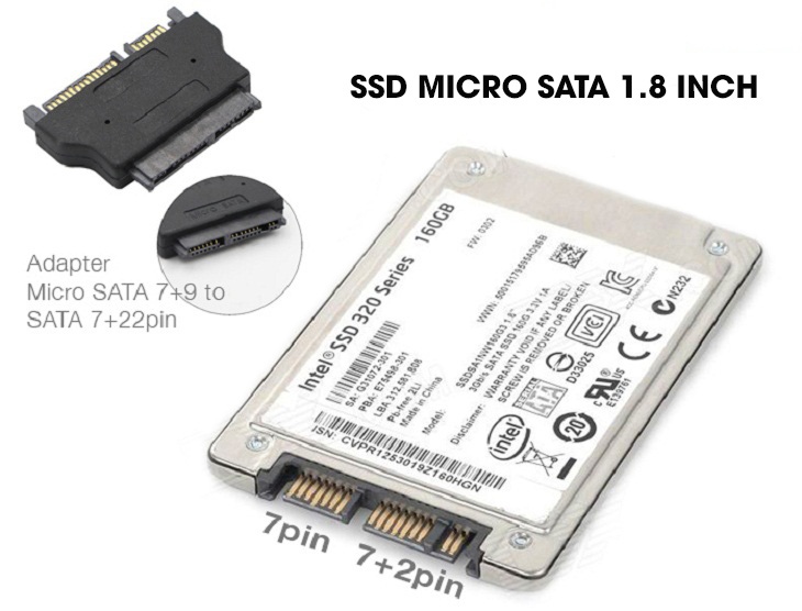 phân biệt Ổ cứng SSD chuẩn Micro SATA