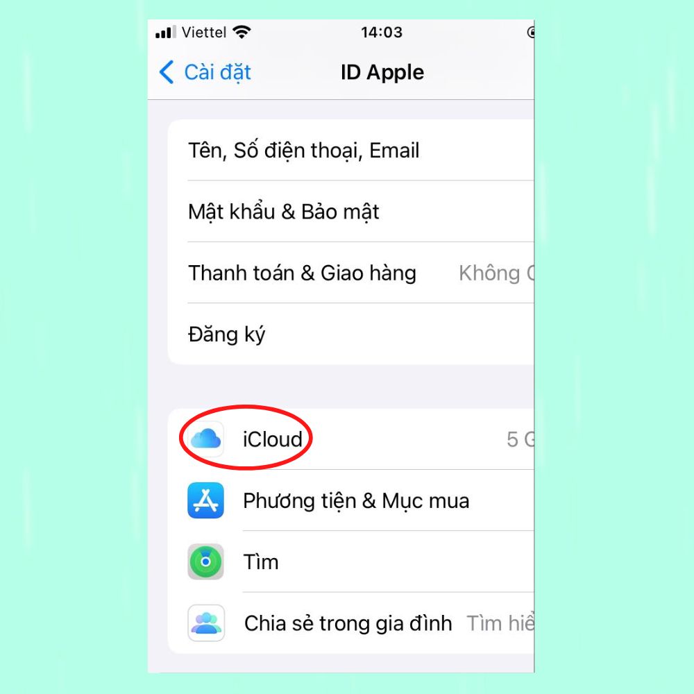 Khôi phục tin nhắn SMS trên điện thoại iPhone qua iCloud - Sao lưu cloud