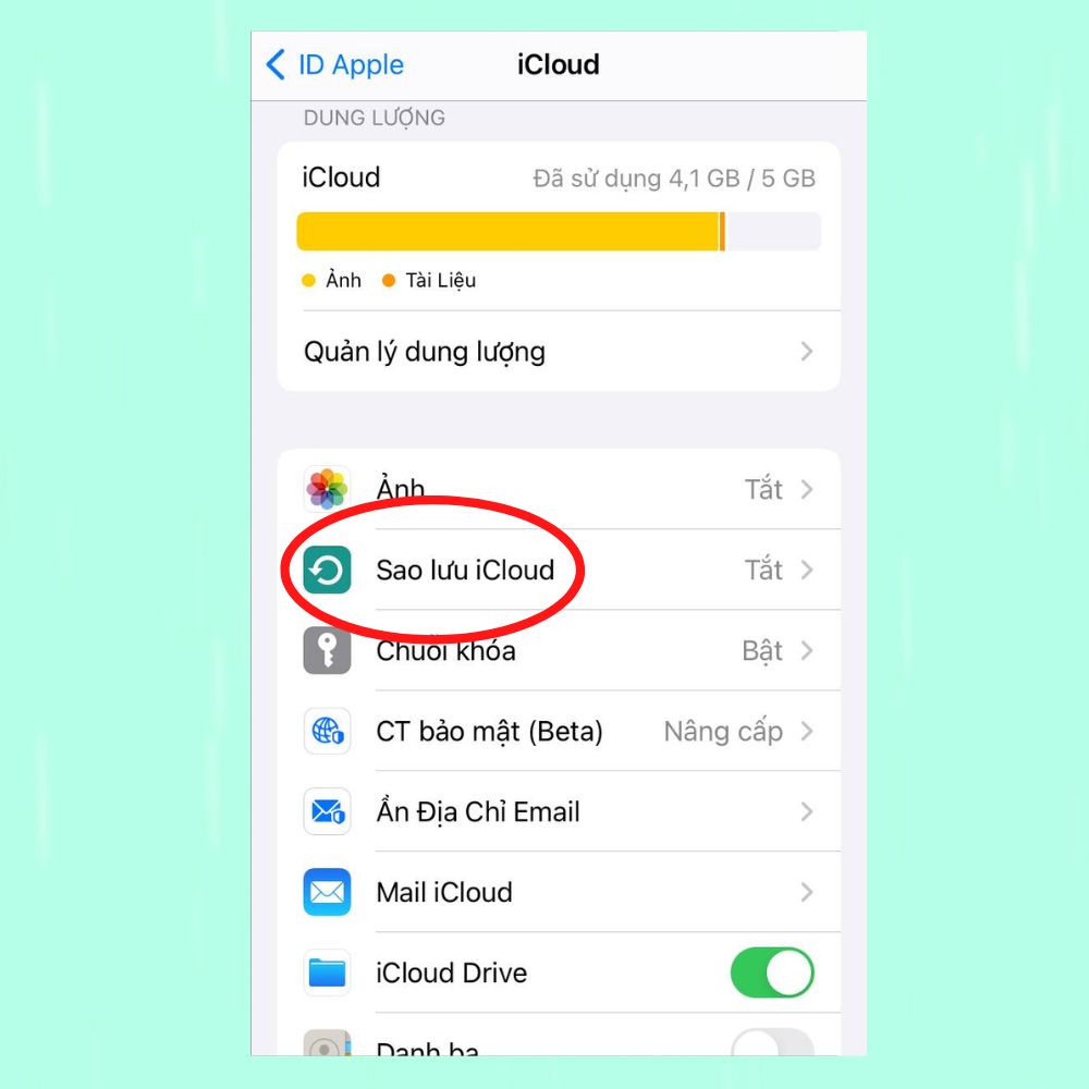 Khôi phục tin nhắn SMS trên điện thoại iPhone qua iCloud - Sao lưu cloud 1
