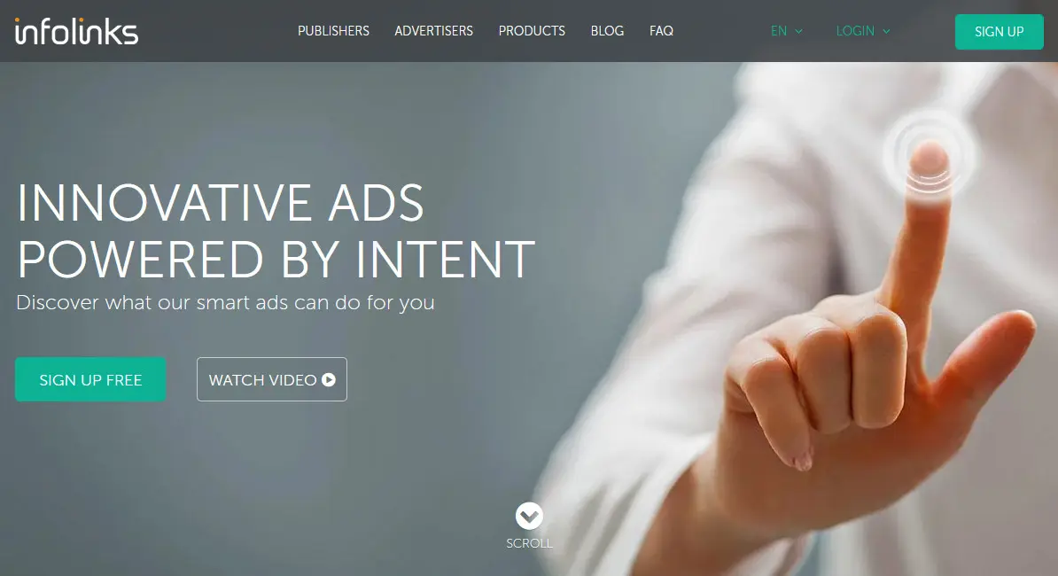 Mạng quảng cáo infolinks.com thay thế Google Adsense